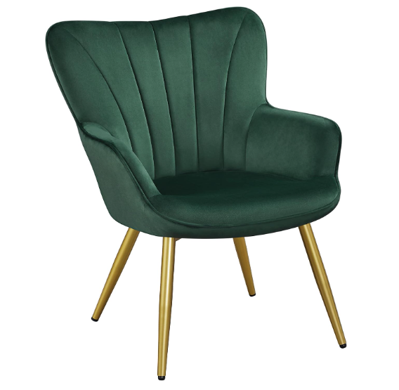Comfortable metal leg, velvet armchair to elevate your space